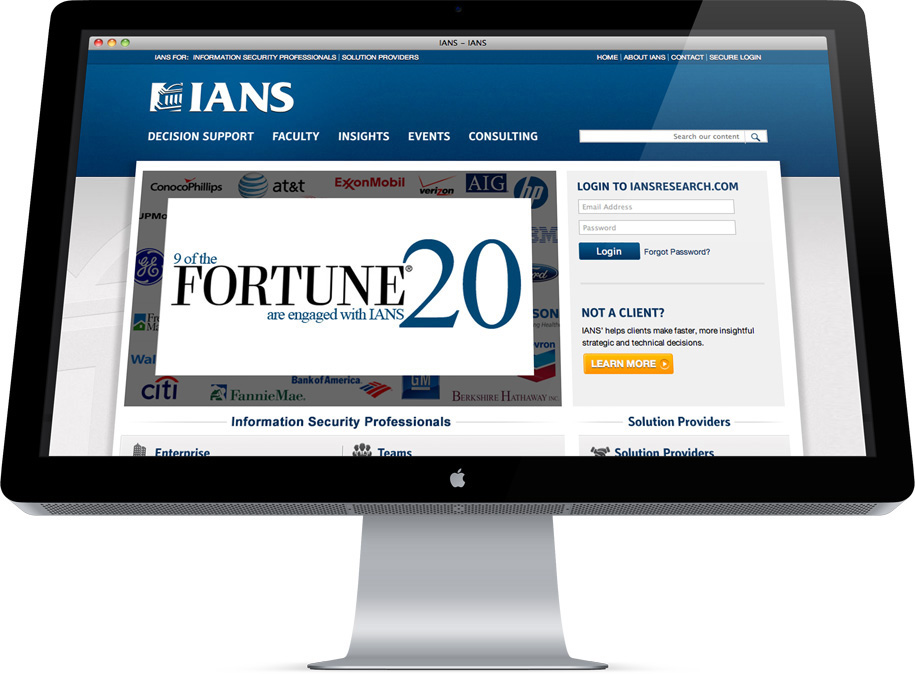 IANS website redesign
